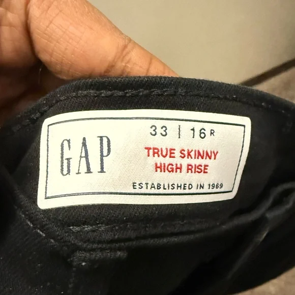 Gap - Absolute Black High Rise True Skinny Women’s Jeans - Picture 5 of 5